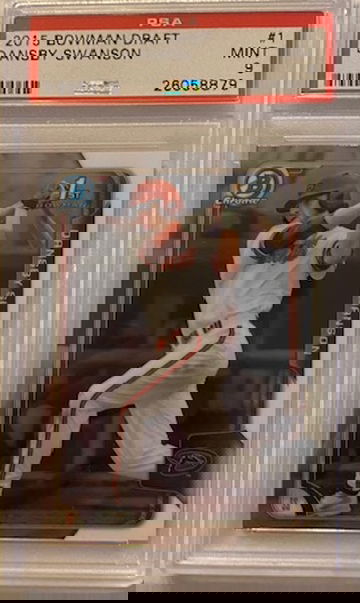 Dansby Swanson [Chrome] #1 2015 Bowman Draft PSA 9