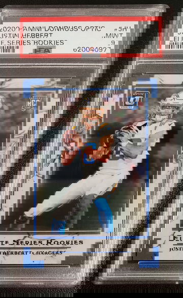 Justin Herbert PSA 9 Optic Elite Series Rookies 2020 Panini Donruss Optic Rookie Card RC 