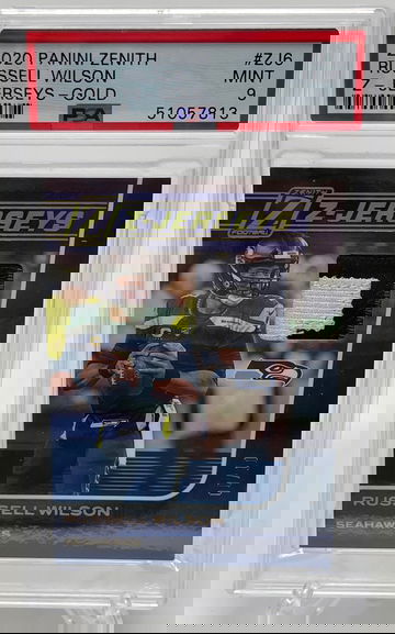 2020 Panini Zenith Russell Wilson Z-Jersey-Gold PSA 9 MINT /10 SSP