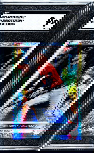 2022 Topps Chrome #14 Freddie Freeman Prism Ref. SGC 9