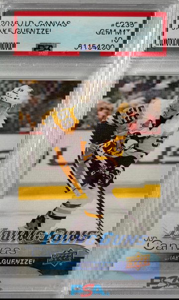 2016 Upper Deck Canvas Jake Guentzel Young Guns RC Rookie Card PSA 10 Gem Mint