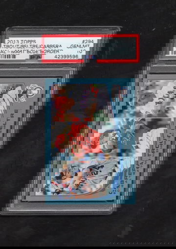 2013 Topps #294 Trout/Cabrera/Beltre WAL-MART BLUE BORDER PSA 10 GEM MINT