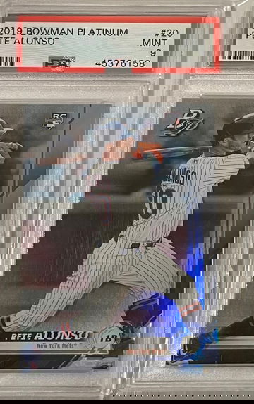 2019 Bowman Platinum Pete Alonso RC PSA 9