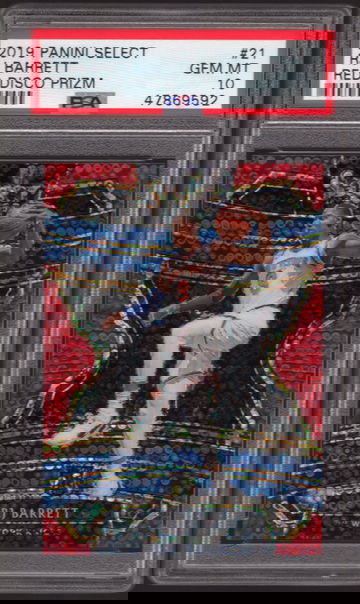 RJ Barrett 2019 Select #21 Red Disco Prizm 41/49 PSA 10