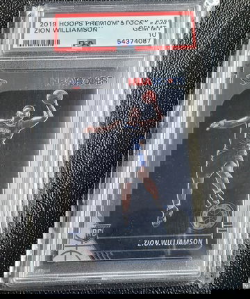 2019 Hoops Premium Stock variation Zion Williamson PSA 10