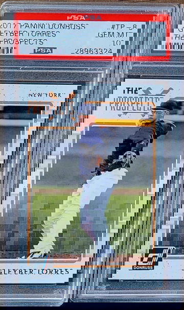 2017 GLEYBER TORRES Panini Donruss The Prospects PSA 10 POP 19 Rookie RC #TP-8