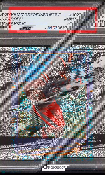 2020 Donruss Optic #102 K. J. Osborn - White Sparkle Prizm (Rookie) | PSA 9