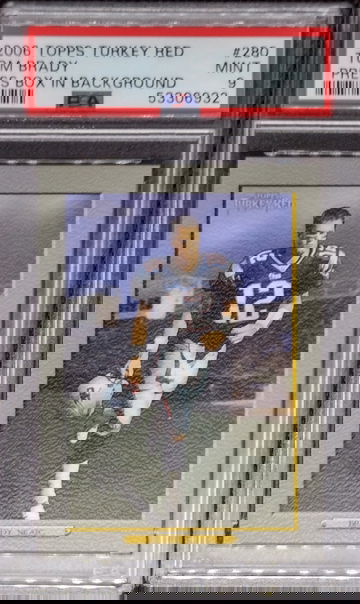 2006 Topps Turkey Red #280 Tom Brady Patriots Press Box Background PSA 9 MINT