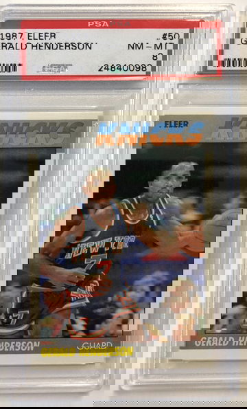 1987 Fleer Gerald Henderson PSA 8