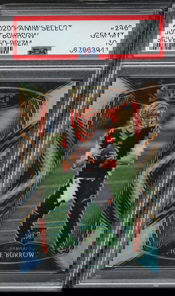 2020 Select Club Level Silver Prizm Joe Burrow ROOKIE #246 PSA 10 GEM MINT