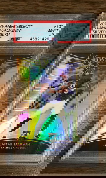 2018 Lamar Jackson Panini Select Silver PSA 9 Rookie RC card 