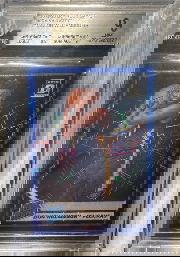 2019-20 Optic - Zion Williamson Blue Velocity BGS 9