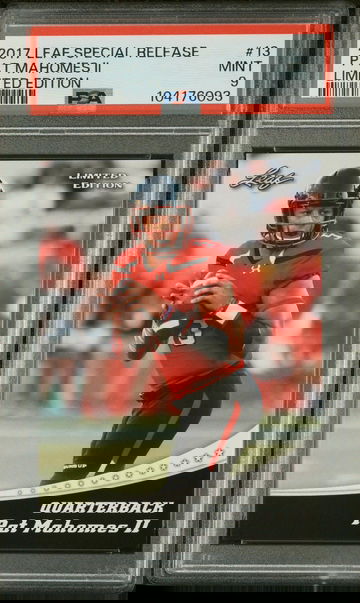 2017 Leaf Special Release Limited Edition Pat Mahomes II #13 PSA 9