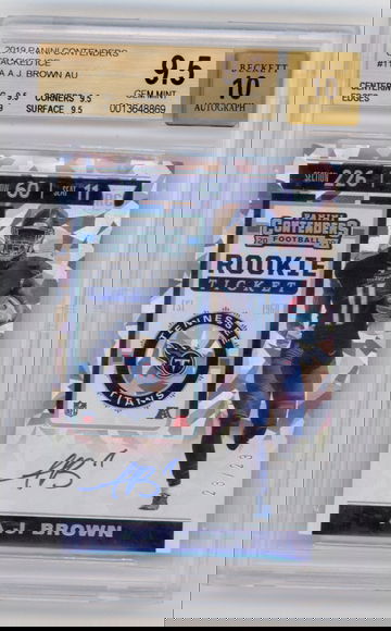 AJ Brown 2019 Contenders Cracked Ice BGS 9.5