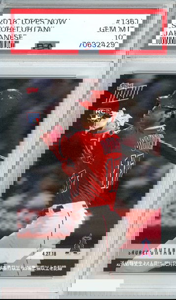 2018 TOPPS NOW SHOHEI OHTANI #136J JAPANESE ROOKIE PSA 10 GEM MT