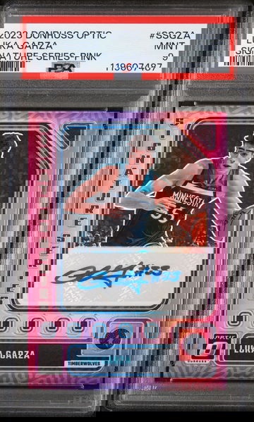 2023 Panini Donruss Optic Signature Series Pink Luka Garza #SSGZA Auto /25 PSA 9