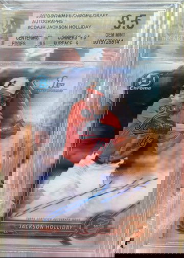 2022 Bowman Chrome Jackson Holliday auto BGS 9.5/10