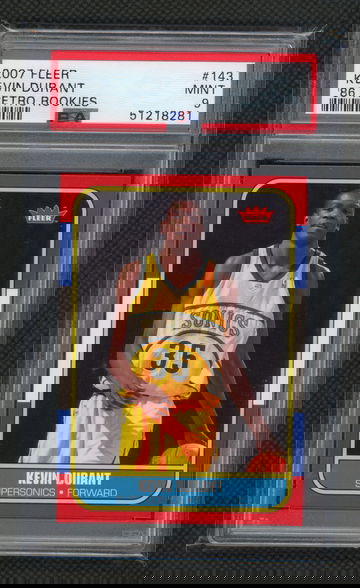 2007 Fleer Kevin Durant '86 Retro Rookies PSA 9 #143