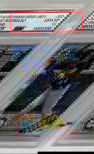 Psa 10 Julio Rodriguez 2019 Bowman Chrome Mega Box Mojo Refractor 