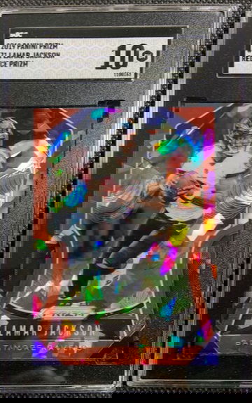 2019 Panini Prizm Red Ice #71 Lamar Jackson SGC 10 Gem Mint MVP Baltimore Ravens