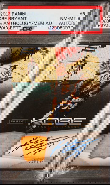 2012 KOBE BRYANT PANINI KOBE ANTHOLOGY AUTOGRAPH /24 PSA 8