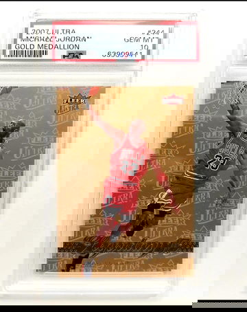 2007 Fleer Ultra Michael Jordan Legendary 13 Gold Medallion PSA 10.