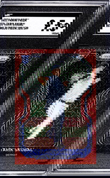 2021 Panini Prizm Red Mojo Prizm Tarik Skubal #236 RC /149 SGC 9.5