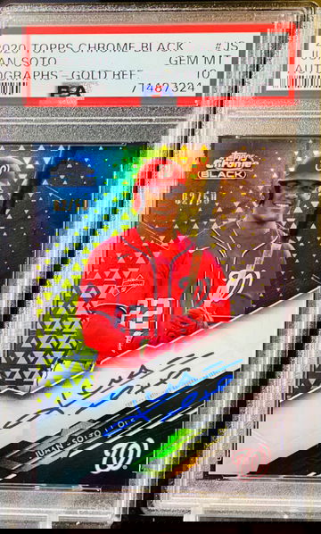 Juan Soto Gold /50 PSA 10 Chrome Black 2020 1st Edition