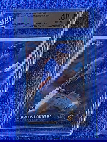 2015 Topps Chrome SP Carlos Correa #205 BGS 10