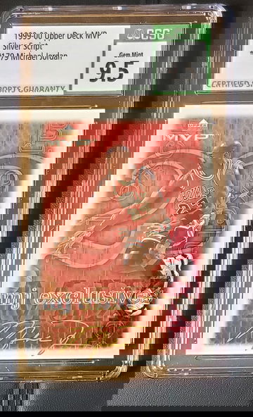 1999-00 Upper Deck MVP MJ Exclusives Silver Script Michael Jordan #179 CSG 9.5 GEM MINT