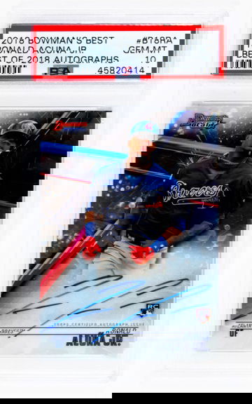 2018 Bowman's Best Ronald Acuna Jr. RC Rookie Auto PSA 10