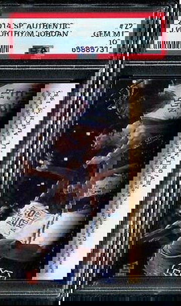 2014 Upper Deck UD SP Authentic Moments 72 James Worthy Michael Jordan University of North Carolina PSA 10 Gem Mint