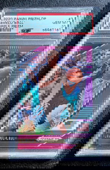 LaMELO BALL 2020 PRIZM DRAFT PICKS PURPLE PRIZM #3 PSA 10