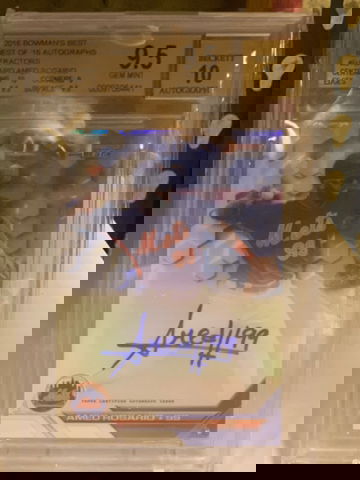 2016 Bowman's Best of '16 Auto Refractor Amed Rosario RC BGS 9.5 /10 Auto