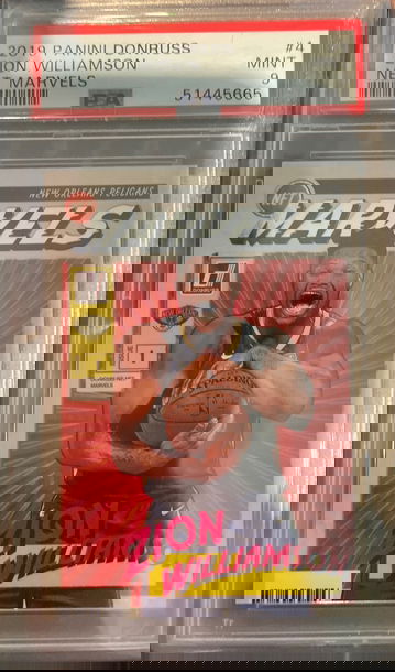 2019 panini donrusss zion Williamson net marvels PSA 9