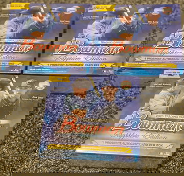 3x Lot Bowman Sapphire 2021 Box