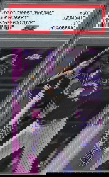 2020 Topps Chrome Luis Robert Pink Refractor #60 PSA 10