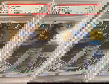 2019 Bowman Chrome Noelvi Marte PSA 9 x2