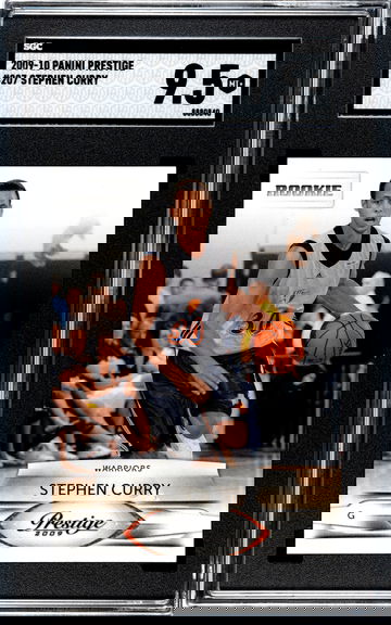 2009 Panini Prestige Stephen Curry RC #207 Rookie Card RC SGC MINT+ WARRIORS