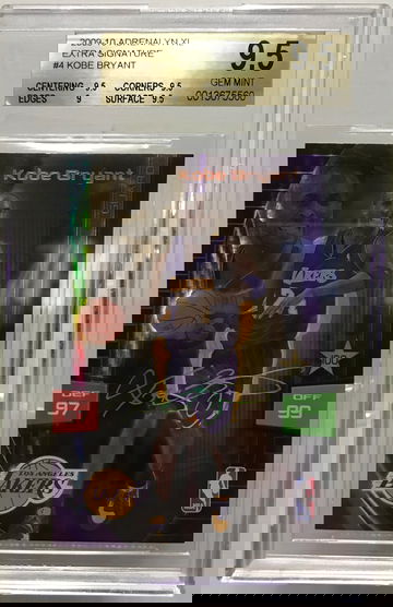 2009 Adrenalyn XL Extra Signature #4 Kobe Bryant holo foil bgs 9.5 ship from Hong Kong