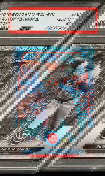 2023 Bowman Chrome Mega Box Mojo Refractor Christopher Morel #34 RC PSA 10