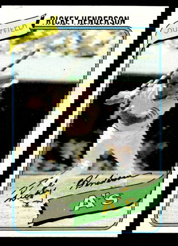 1980 Topps 482 Rickey Henderson Rookie A's