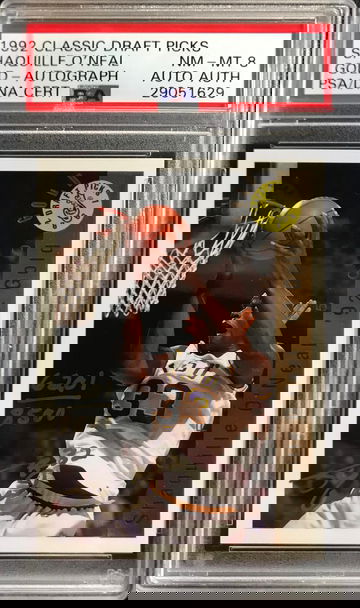 1992 Classic Draft Picks - Shaq O'Neal - Gold Auto PSA 8