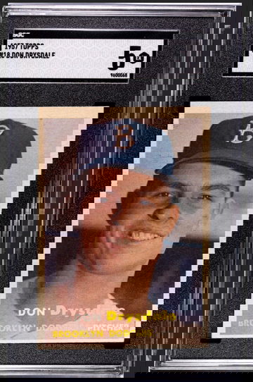 1957 Topps Don Drysdale RC #18 SGC 5