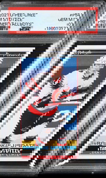 2021 O-Pee-Chee Premier Tallboys Rookie Update Tim Stützle #P54 PSA 10