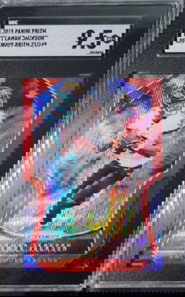 2019 Panini Prizm Lamar Jackson Red Wave /149 SGC