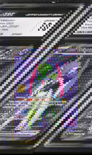 2023 Pokémon Scarlet & Violet Paradox Rift Iron Valiant #225/182 EX Holo CGC 10
