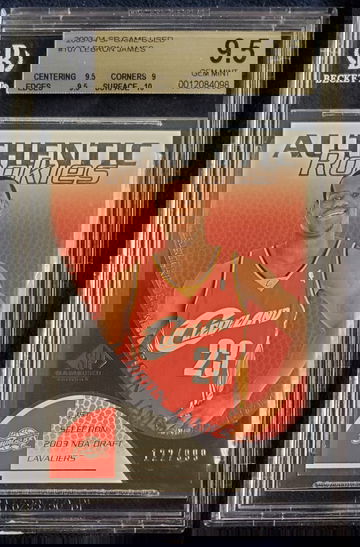 2003-04 UD SP Game Used LeBron James Rookie /999 BGS 9.5 Gem Mint