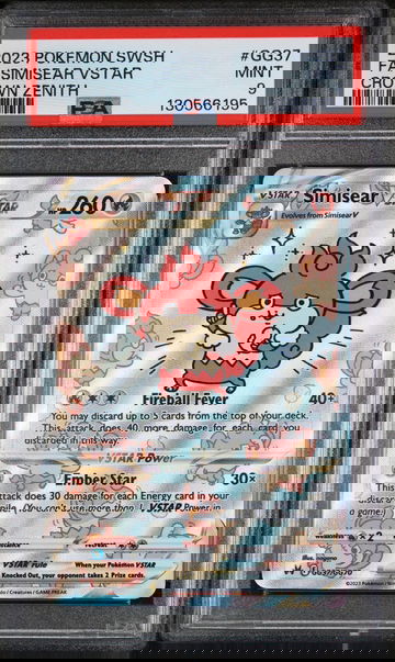2023 Pokemon Sword and Shield Crown Zenith Simisear Vstar #GG37 PSA 9