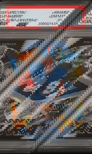 2024 Panini Spectra Rookie Aura Universal Malik Nabers #RAMNS /10 PSA 10